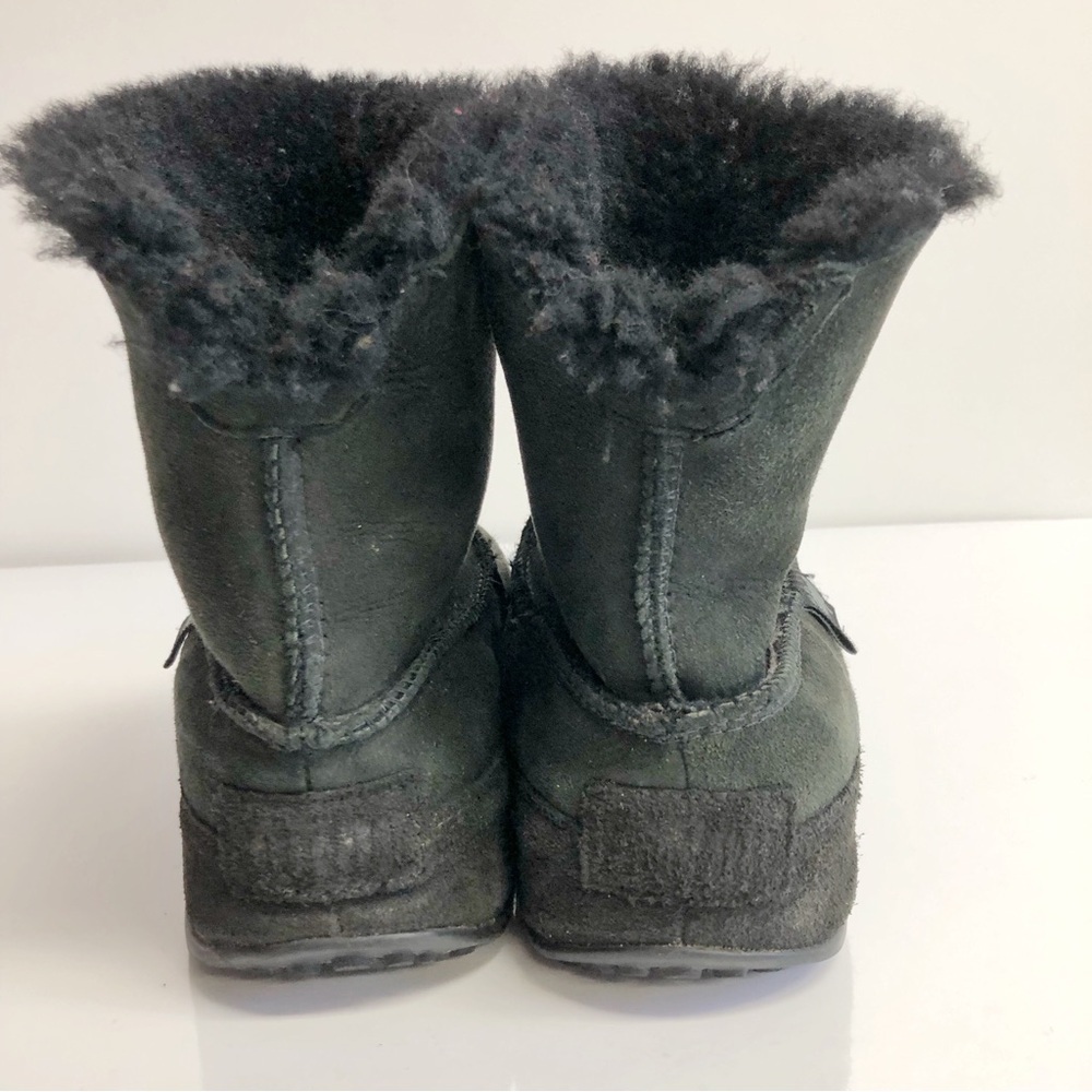 Fitflop Sheep Skin Shearing Genuine Leather Black Winter Boots Size 6.5 - Picture 7 of 16